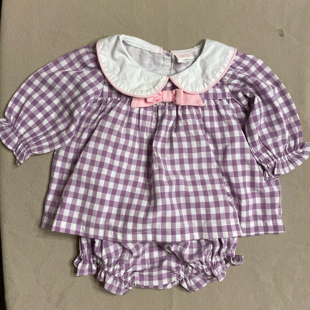 Purple and Pink Diaper Covers with Charming Bow